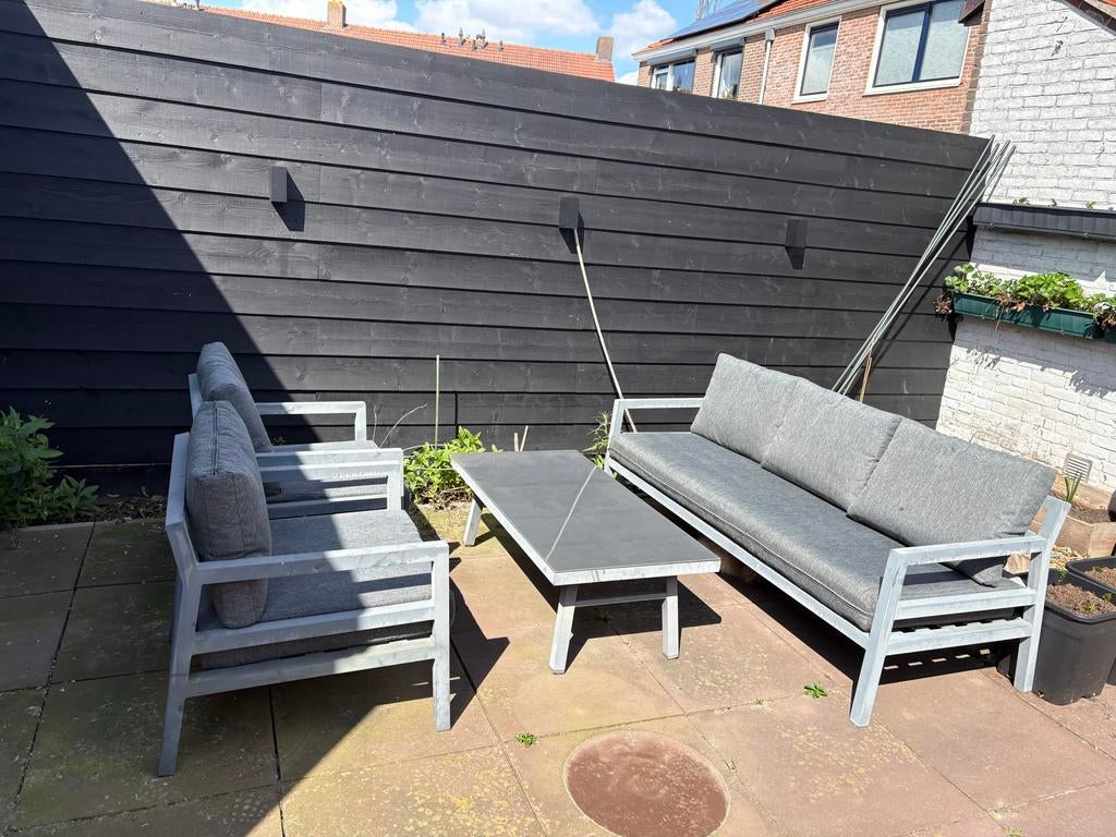 Domani Loungeset - Comfortabel en Stijlvol voor Buiten, Ophalen, 5 zitplaatsen, Aluminium, Zo goed als nieuw