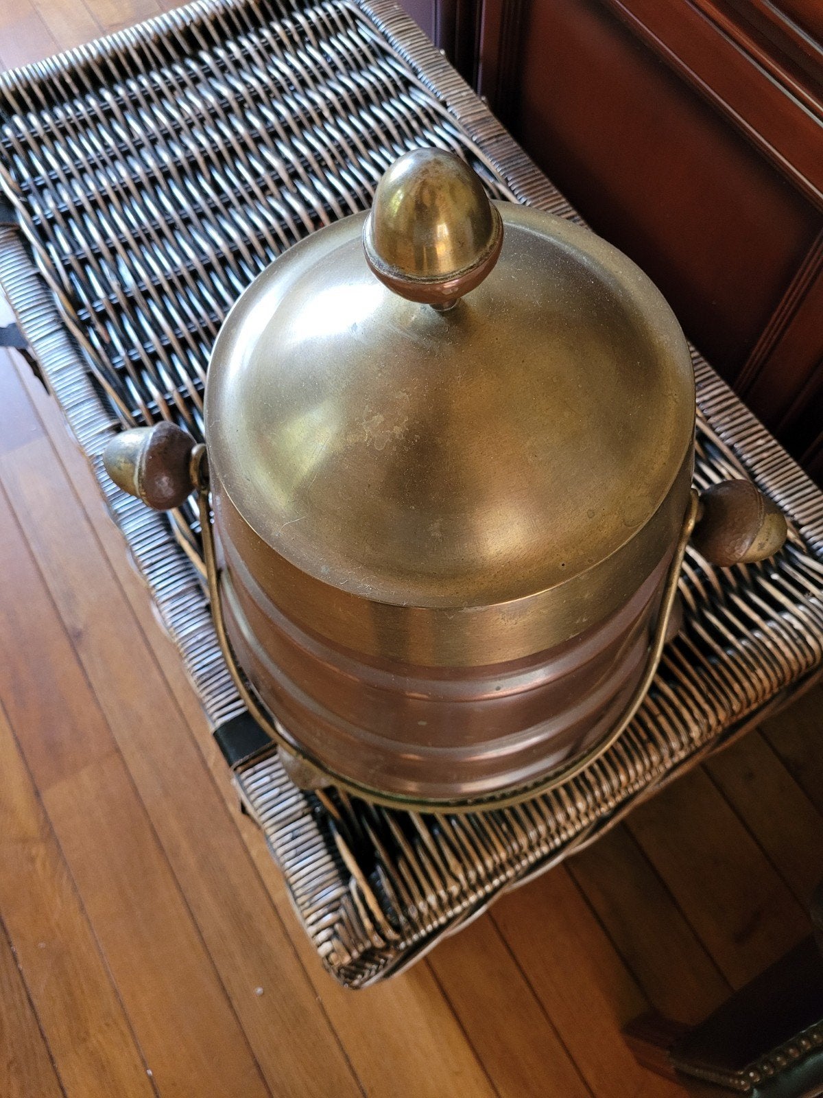 Koperen doofpot., Huis en Inrichting, Woonaccessoires | Dienbladen, Ophalen, Rond, Metaal