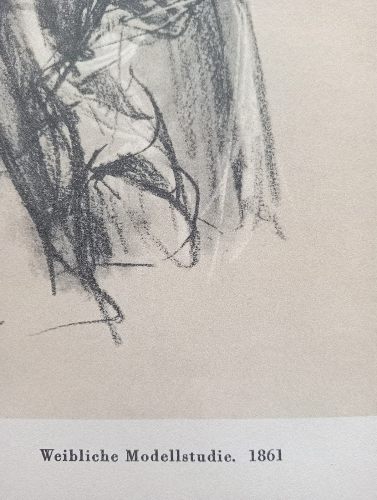 Menzel Vrouwelijke studie prent, Ophalen of Verzenden, Voor 1940, Gebruikt