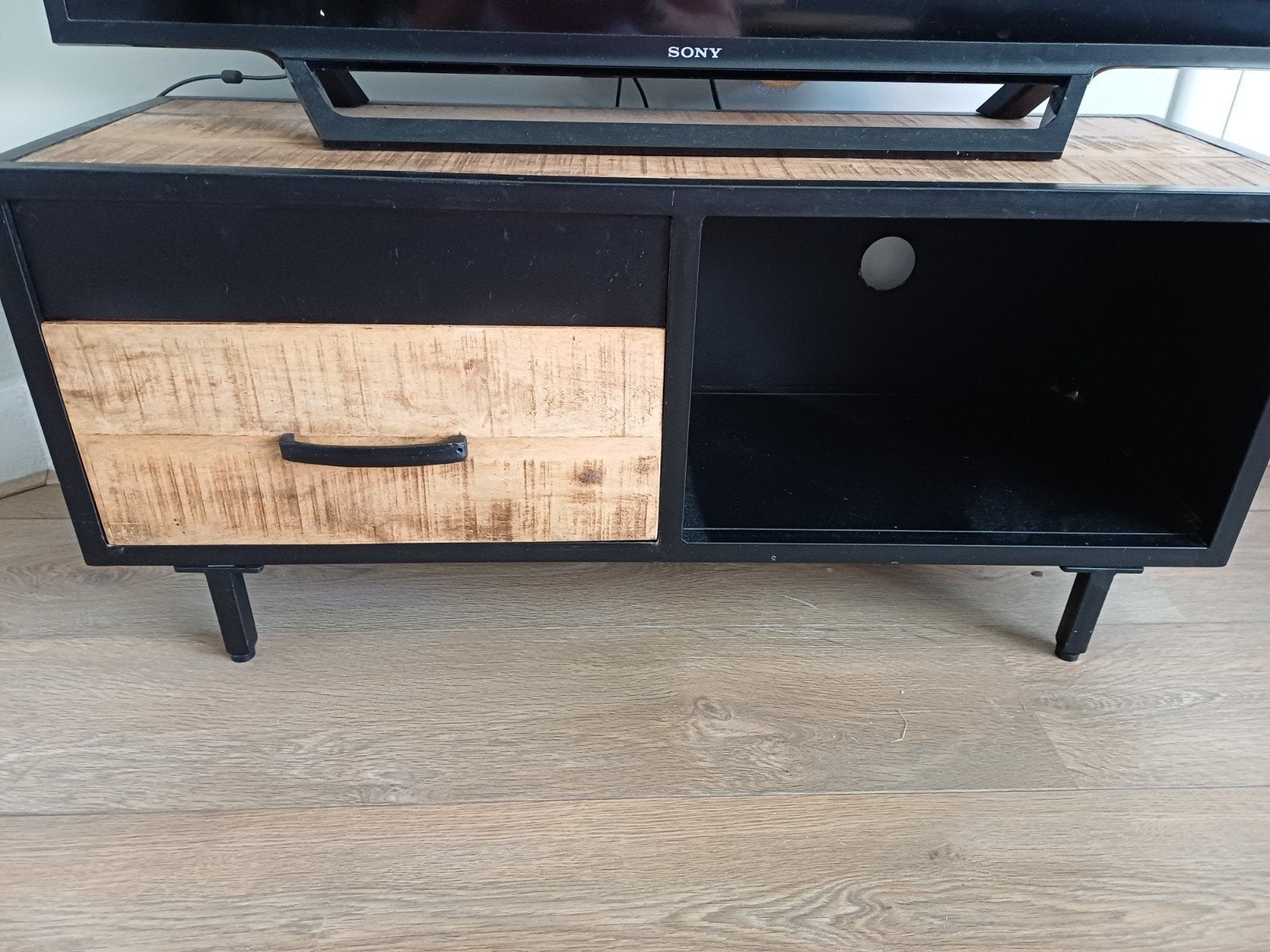 tv-meubel, mangohout, Ophalen, Gebruikt, 50 tot 100 cm, Minder dan 100 cm