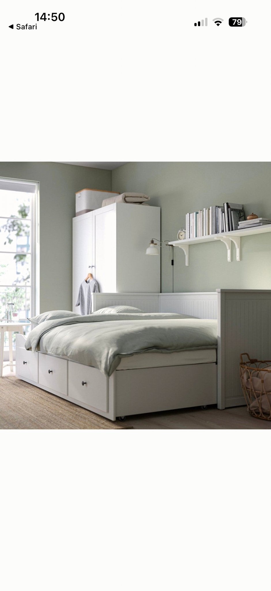 IKEA HEMNES Bedbank met 3 lades en 2 matrassen, wit, Ophalen, Verstelbaar, Wit, Tweepersoons