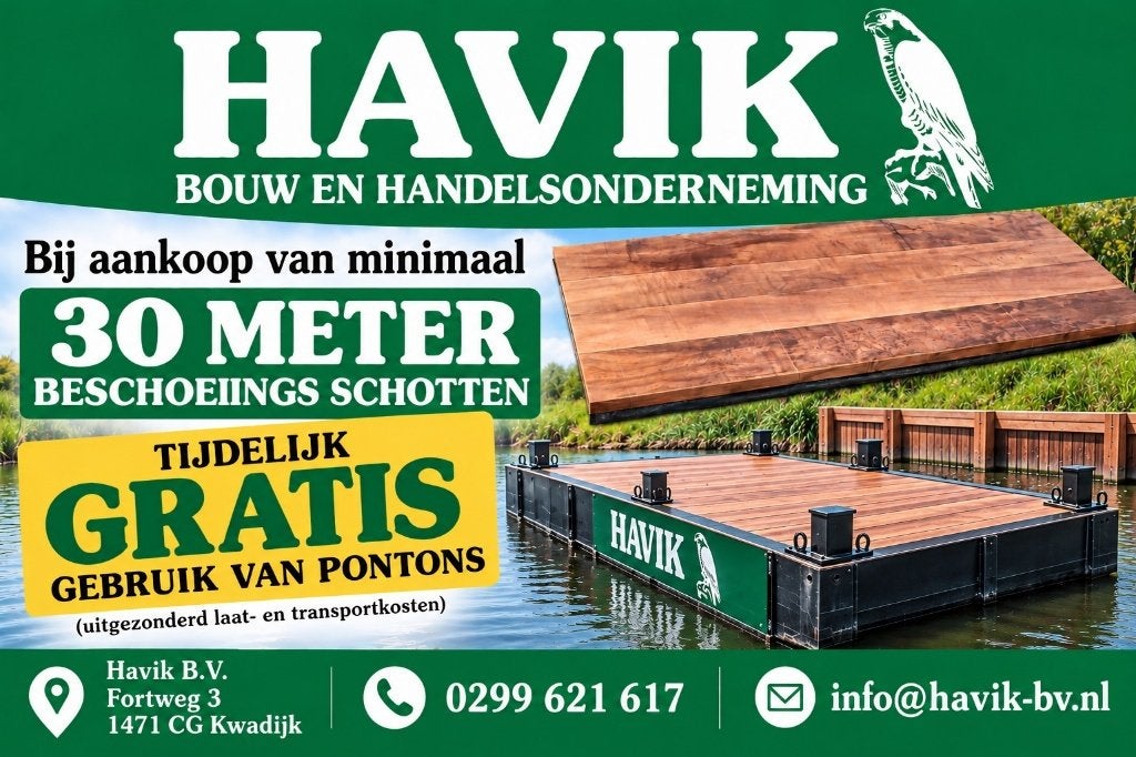 beschoeing = Gratis gebruik pontons, Ophalen of Verzenden, Minder dan 180 cm, Palen