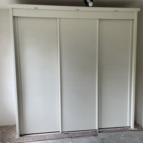 Kledingkast schuifdeurkast - 223x220x66 cm, Ophalen, Met deur(en), 200 cm of meer, Zo goed als nieuw