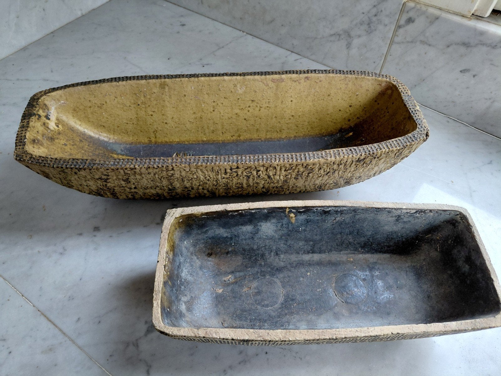 Vintage plantenbakken voor cactus of vetplanten, Ophalen of Verzenden, Gebruikt, Overige materialen