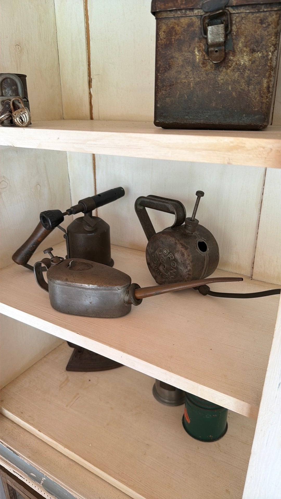 Set van 3 industriele woningaccessoires, Antiek en Kunst, Ophalen of Verzenden