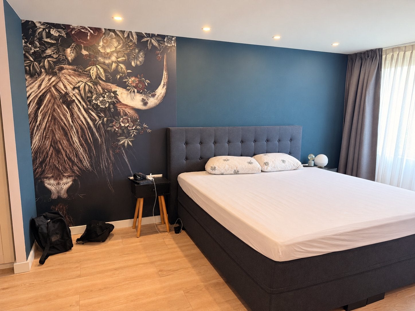 Swiss Sense Boxspring 180x200 - Donkerblauw, Ophalen, Gebruikt, Blauw, Tweepersoons
