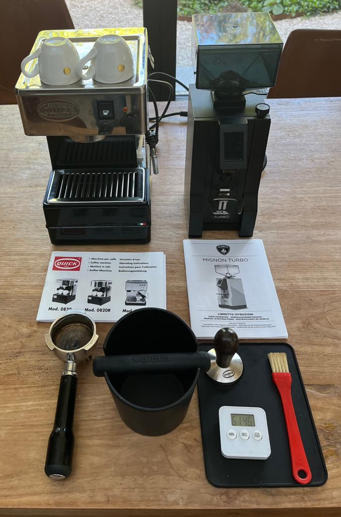 Complete Espresso set, Ophalen, Zo goed als nieuw, Espresso apparaat