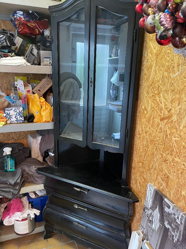 Hoekkastje, Huis en Inrichting, Kasten | Vitrinekasten, Ophalen, Gebruikt, 50 tot 100 cm, 150 tot 200 cm