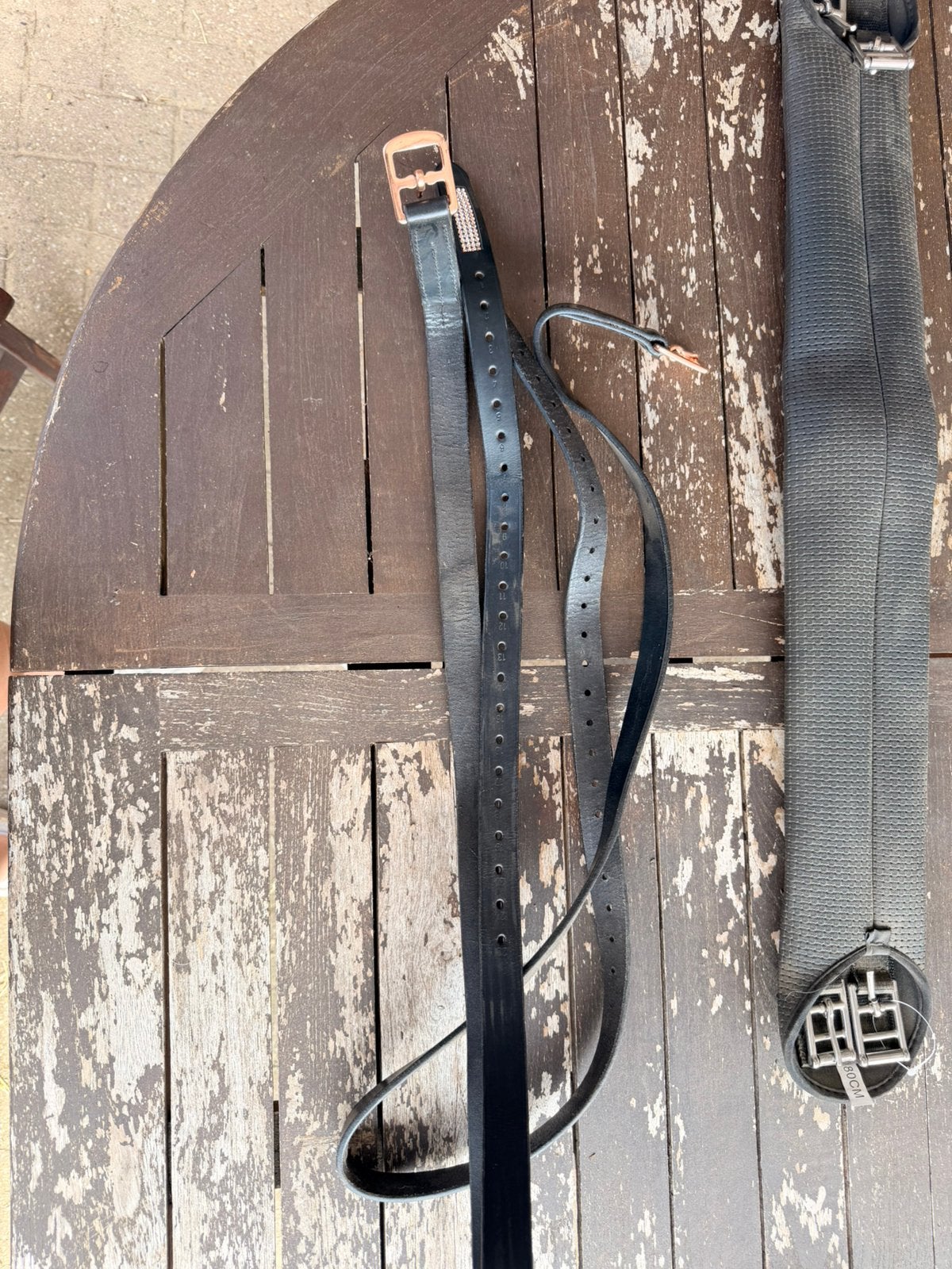 Stijgbeugel riemen, Dieren en Toebehoren, Paarden en Pony's | Hoofdstellen en Tuigage, Ophalen, Zo goed als nieuw, Stijgbeugels