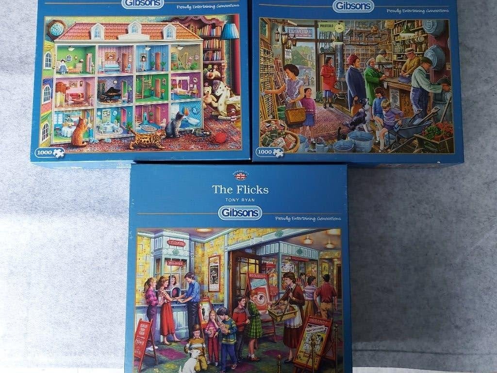 Gibson puzzels 1000 stukjes, Ophalen of Verzenden, 500 t/m 1500 stukjes, Zo goed als nieuw, Legpuzzel