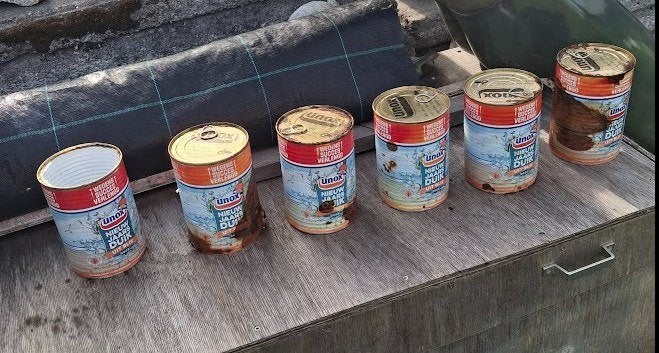 Unox Nieuwjaarsduik uit blik, Verzamelen, Ophalen of Verzenden, Gebruikt, Overige