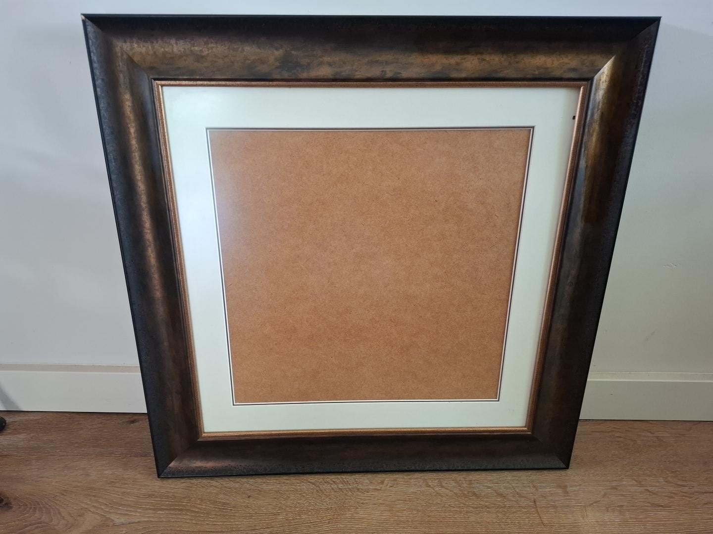 Grote luxe bronskleurige fotolijst/schilderijlijst, Ophalen, Bruin, Glas, Fotolijst