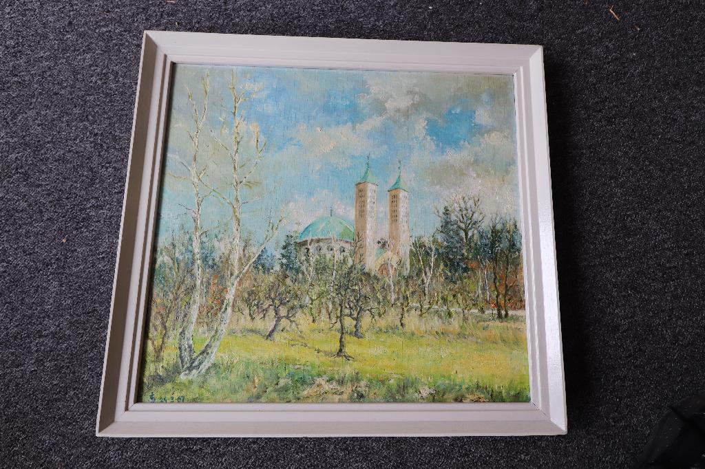 Lous Sluijters (1908-1981) olieverf "Heiligland stichting", Ophalen of Verzenden