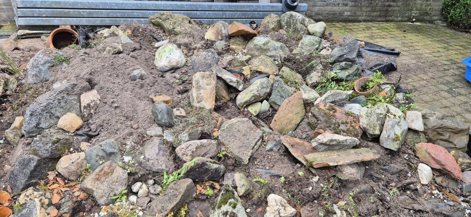 Gratis zwerfkeien, Tuin en Terras, Ophalen, Gebruikt