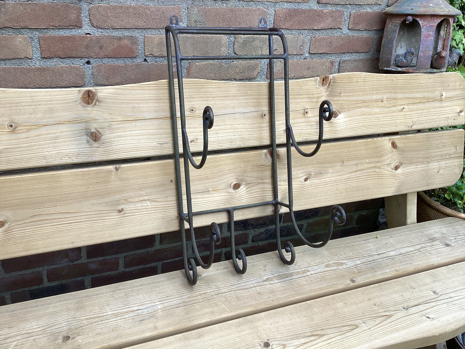 Bloembak houder ijzer 56 x 25,5 x 24 voor, € 10, Gebruikt, Minder dan 30 cm, Rond, Ophalen of Verzenden