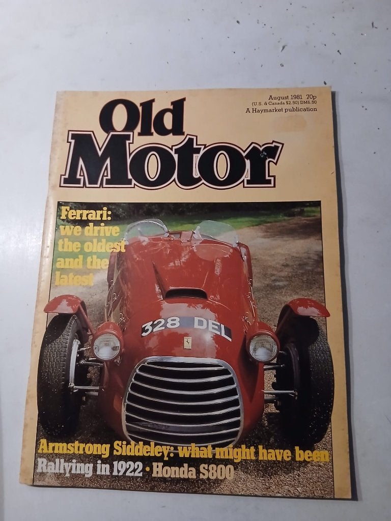 Tijdschrift  Old Motor August 1981, Ophalen of Verzenden, Gelezen, Overige typen