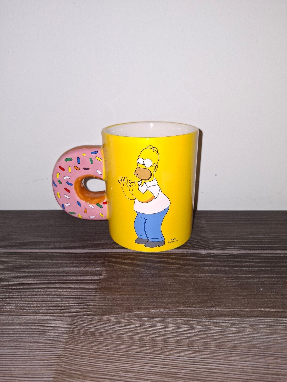 Homer Simpson Mok - The Simpsons Donut Handvat, Ophalen of Verzenden, Zo goed als nieuw, Meerkleurig, Steen/keramiek