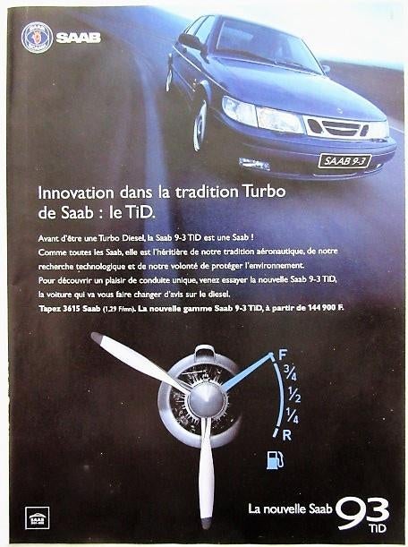 3 vintage advertentie reclame Saab autos 1975-98 93, Ophalen of Verzenden, Gebruikt, Auto's