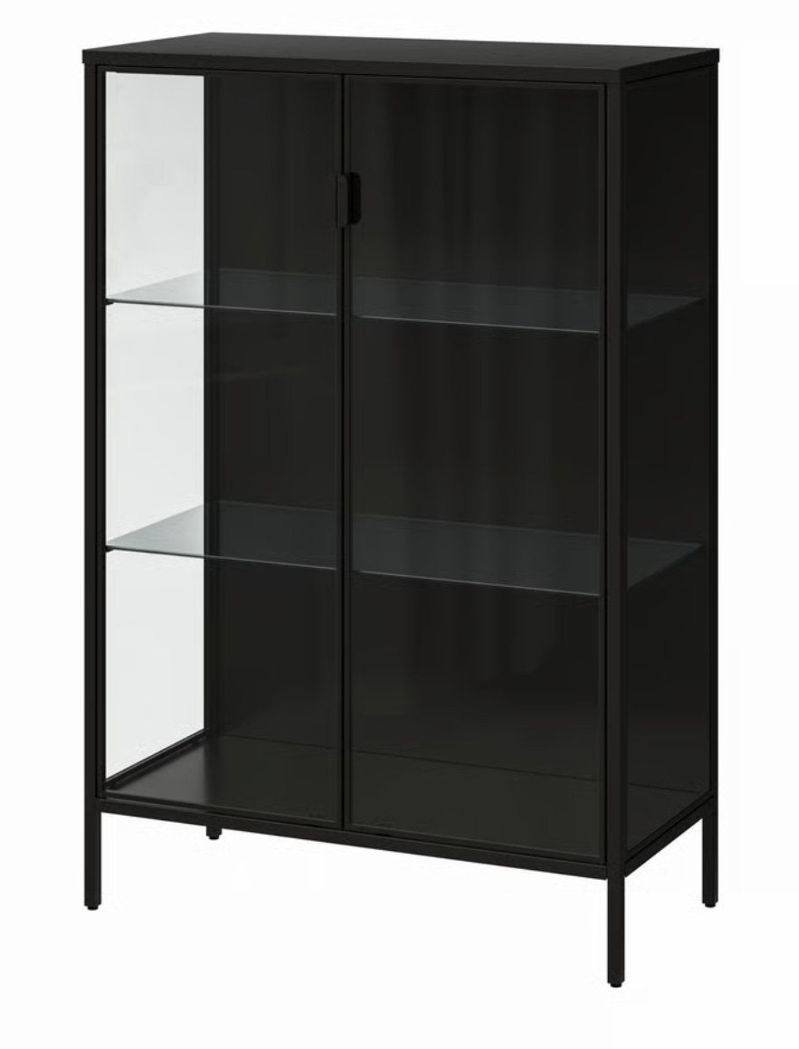 Rudsta vitrinekast zwart/antraciet Ikea Nieuw 120x80x37 cm, Huis en Inrichting, Ophalen, Met deur(en), Nieuw, 50 tot 100 cm