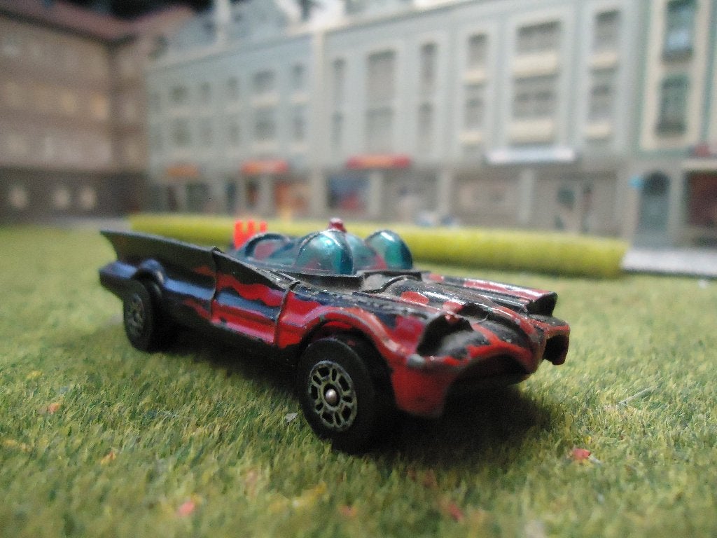 1:91 1966 Batmobile - Corgi Juniors 67a ( Lincoln Futura ), Ophalen of Verzenden, Gebruikt, Auto