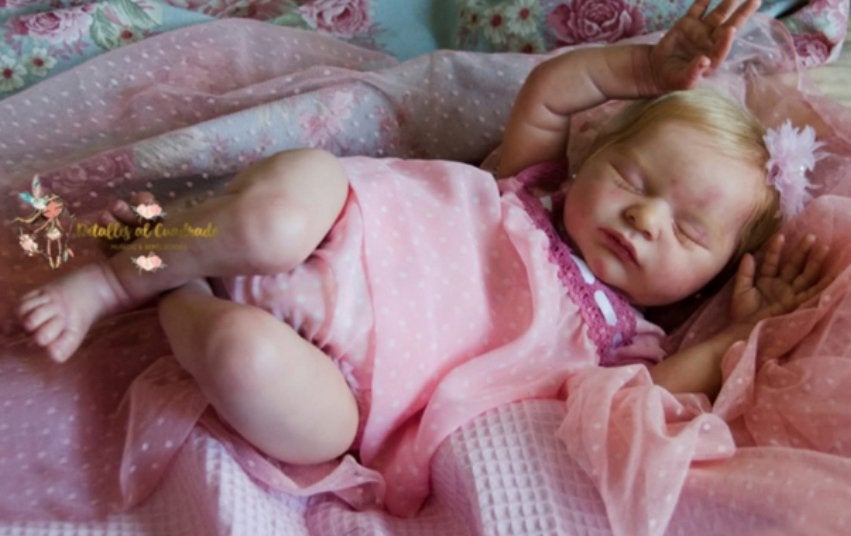 Reborn babypop Laura - Zo goed als nieuw, Ophalen, Zo goed als nieuw, Babypop