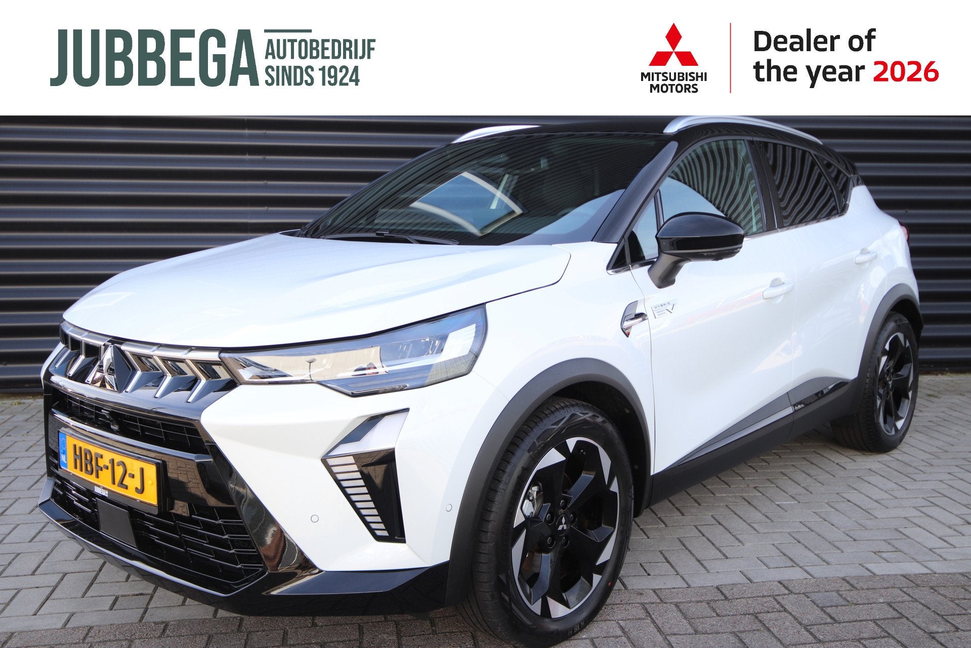 Mitsubishi ASX 1.6 HEV AT First Edition NL-Auto, Zwart dak,, Auto's, Stof, Gebruikt, 4 cilinders, Wit