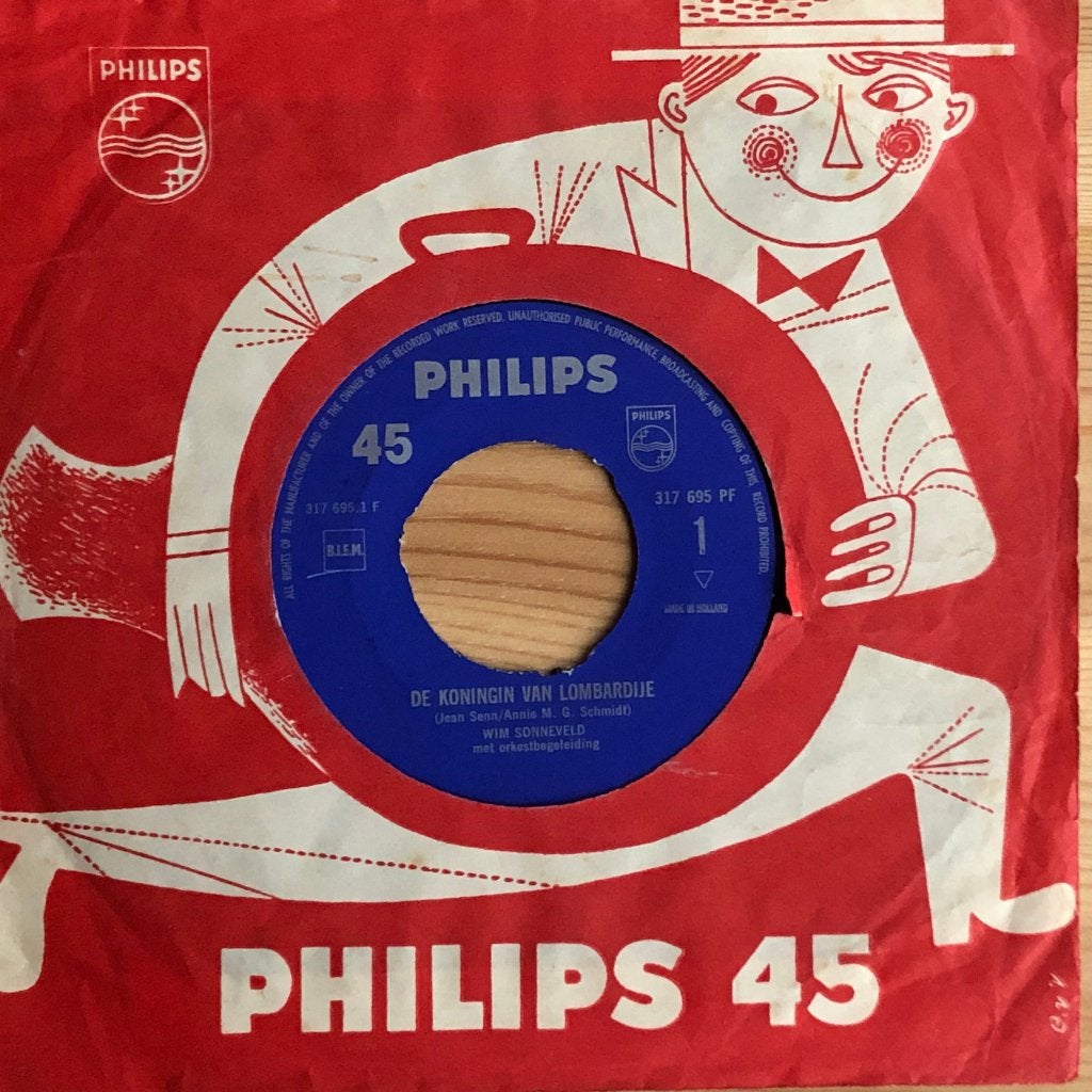 1957	Wim Sonneveld		De Koningin Van Lombardije, Verzenden, Originele persing, 7 inch, Zo goed als nieuw