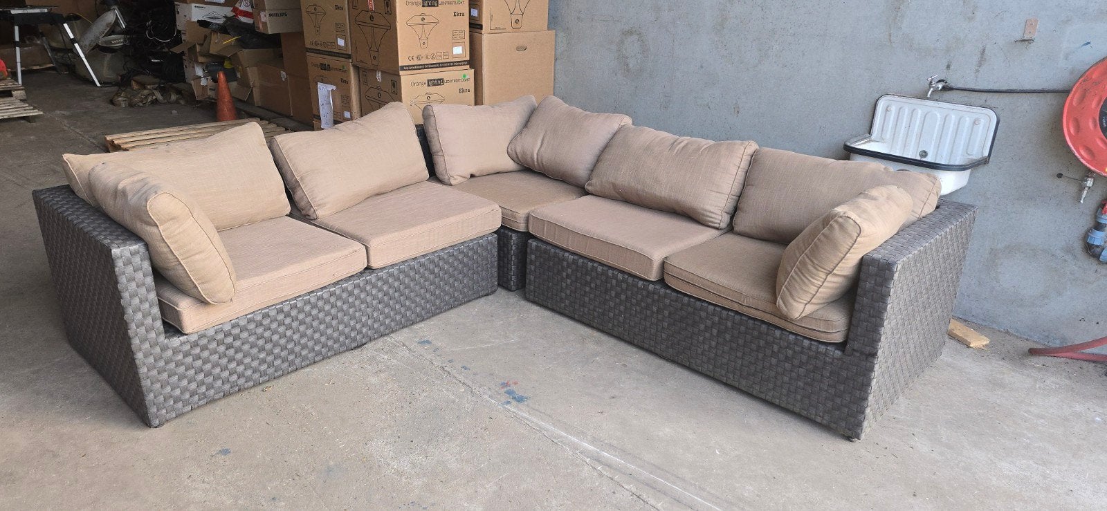 5 persoons  loungeset, Ophalen, 5 zitplaatsen, Zo goed als nieuw, Loungeset