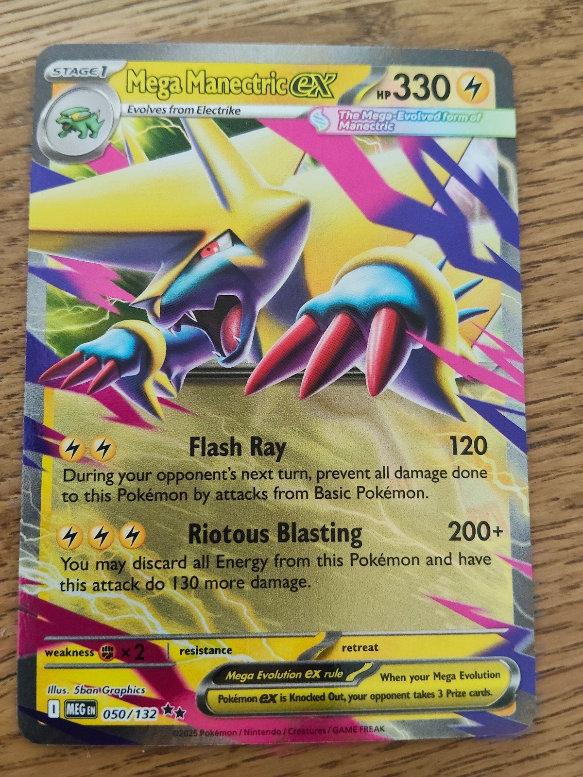 Mega manectric ex, Ophalen of Verzenden, Zo goed als nieuw, Losse kaart