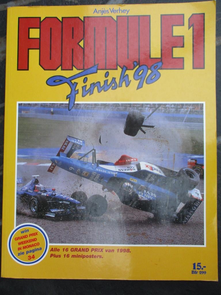 Formule 1 Finish 1998 boek Anjès Verhey, Ophalen of Verzenden, Zo goed als nieuw, Formule 1
