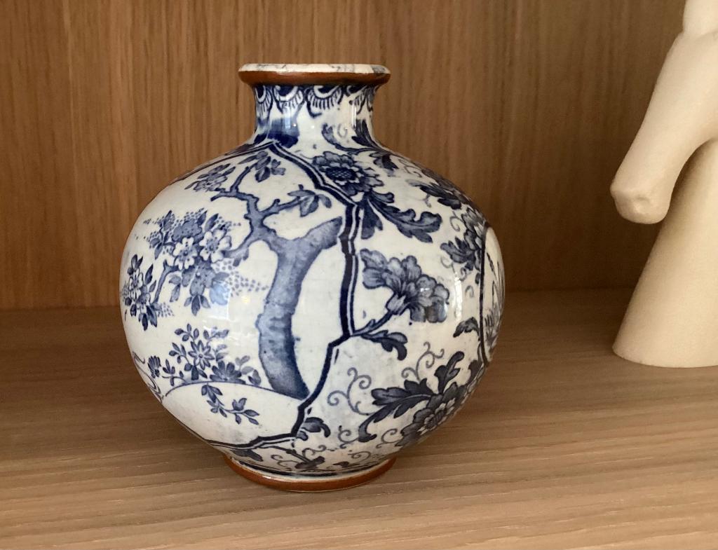 Antieke Vaas Blauw Wit Royal Bonn Tokio, Ophalen