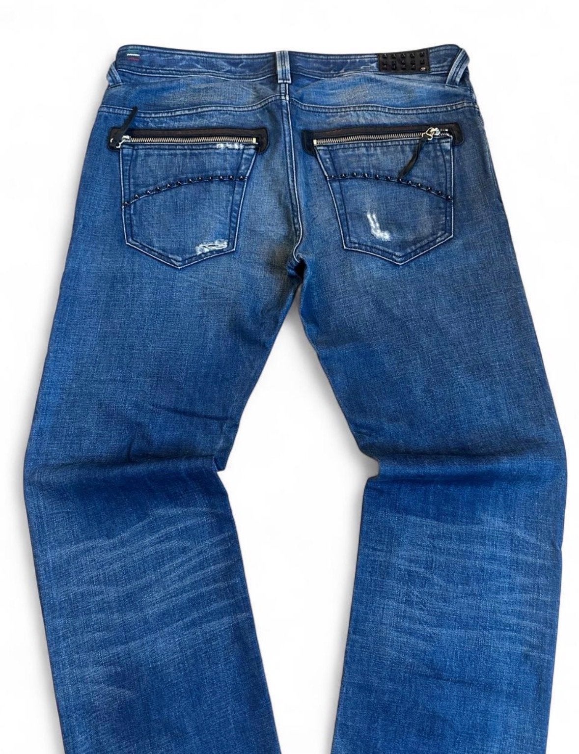 Diesel Slammer 2008 Jeans W36 L32 Studded Zip Pockets Y2K, Ophalen of Verzenden, Gedragen, Blauw, W36 - W38 (confectie 52/54)
