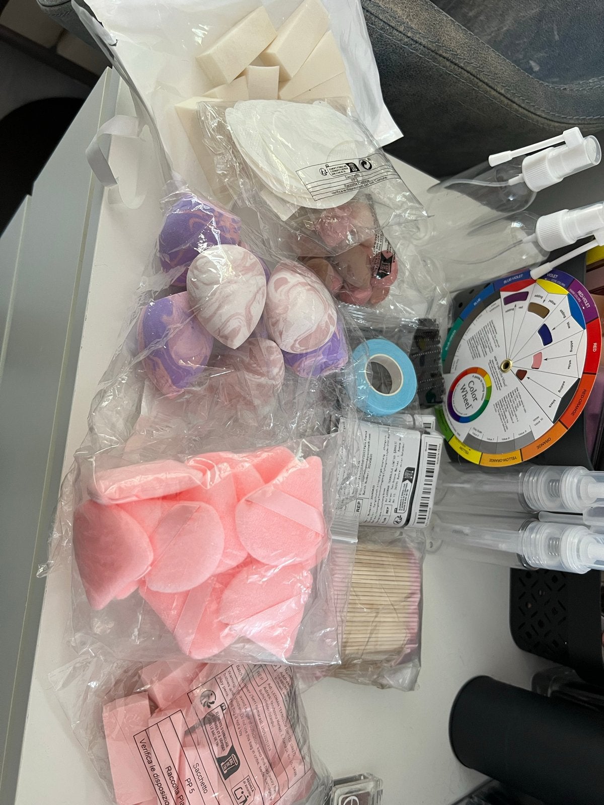 Diverse Make-up sponsjes en accessoires set, Ophalen, Gehele gezicht, Nieuw, Roze