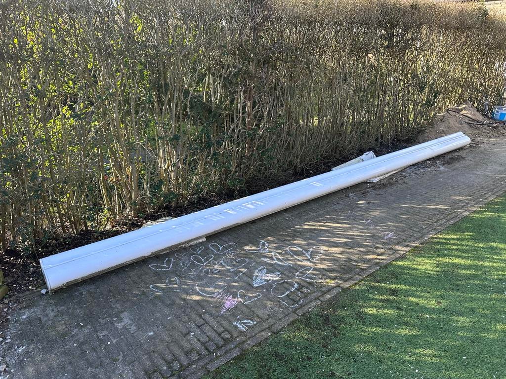 Elektrisch zonnescherm 550cm Brustor, Ophalen, 450 cm of meer, Elektrisch, Zo goed als nieuw