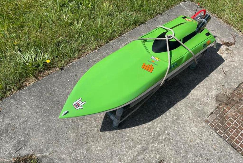 Rc boot powerboot powerboat lazer, Ophalen of Verzenden, Gebruikt