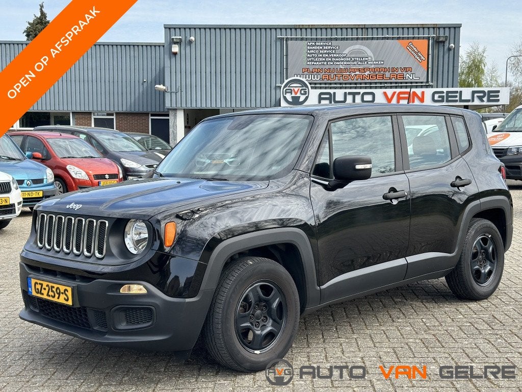 Jeep Renegade 1.6 E-Torq Hoge instap*NAP*Airco*MultiMedia, Auto's, Stof, Gebruikt, 4 cilinders, Zwart