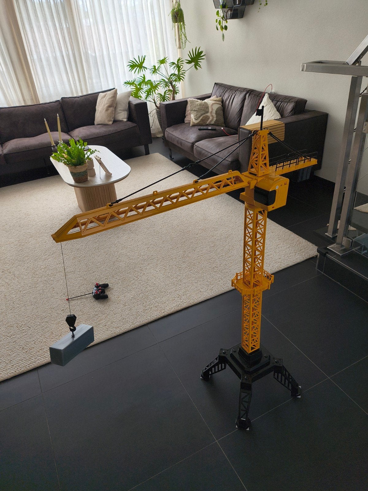 Op afstand bestuurbare speelgoed bouwkraan 120cm, Ophalen, Zo goed als nieuw, Overige typen