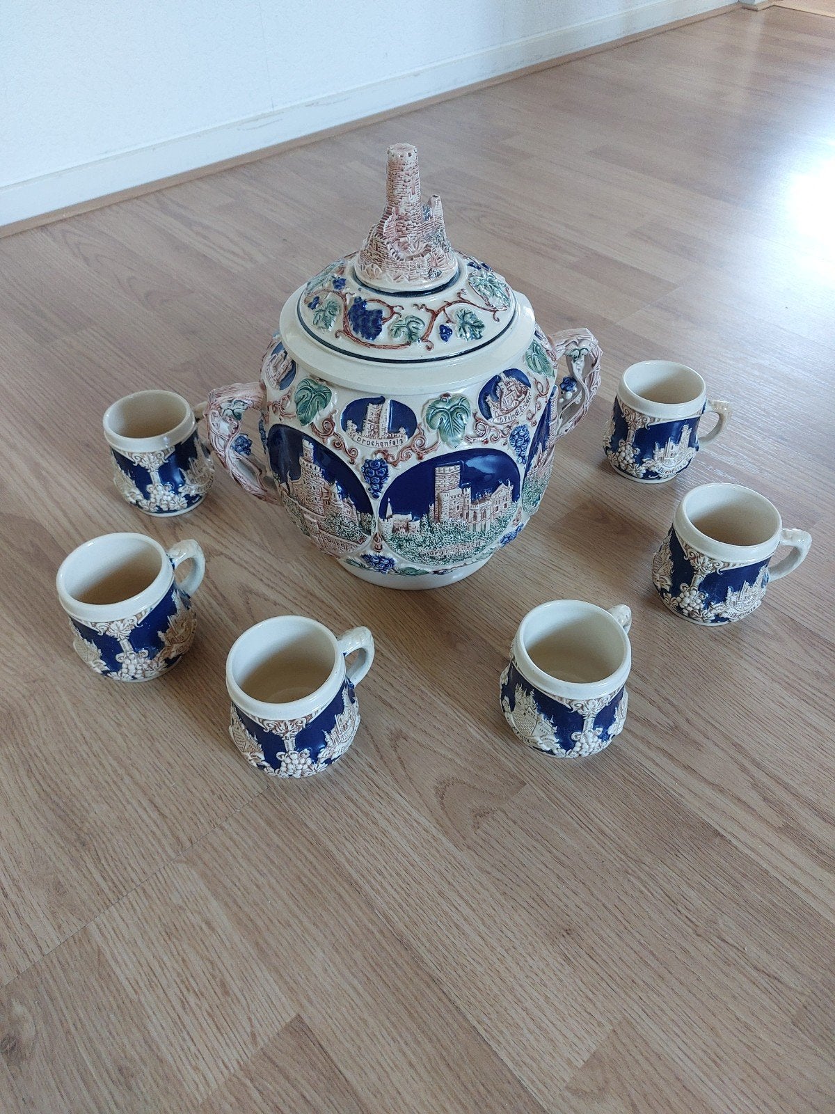 Gerz Steengoed Punchset met Kasteelruïnes - Duitsland, Ophalen of Verzenden