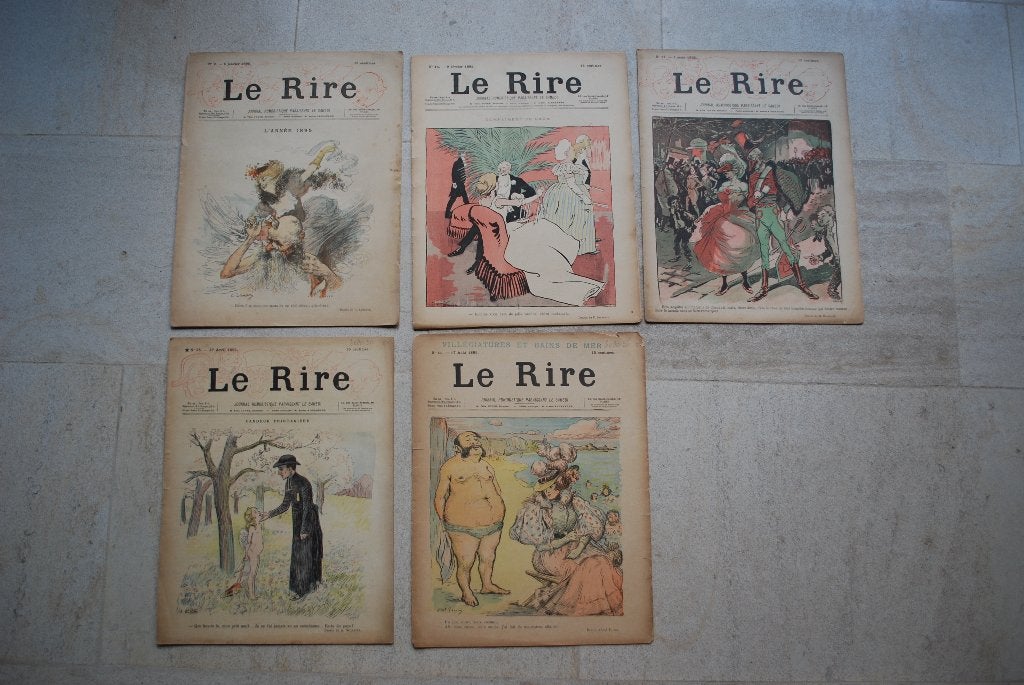 Antieke Franse tijdschriften Le Rire 1895 - 5 stuks, Ophalen of Verzenden, Félix Juven (uitgever)
