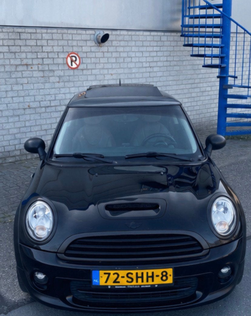 Mini (r56) 1.6 2011 Zwart nap leder pano airco nl auto, Voorwielaandrijving, 4 stoelen, Zwart, Bruin