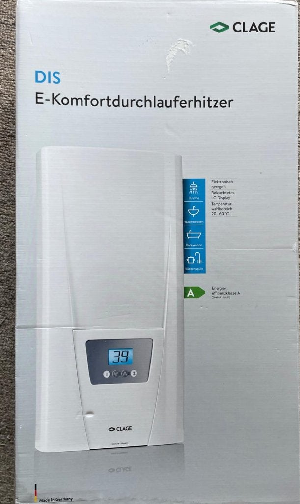 Clage DIS E-comfort doorstroomverwarmer, Verzenden, 100 liter of meer, Geiser, Zo goed als nieuw