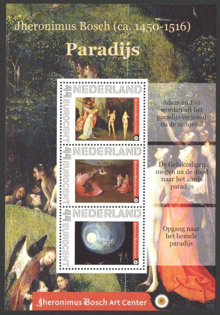 Postzegels Jheronimus Bosch: Paradijs, Ophalen of Verzenden, Na 1940, Postfris