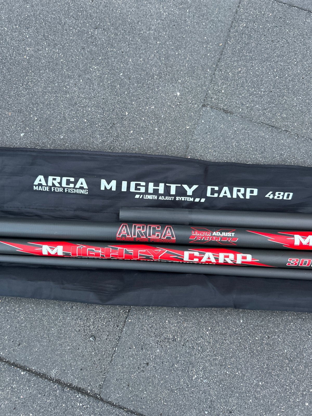 Arca Mighty Carp 480 Karperhengel, Watersport en Boten, Ophalen, Zo goed als nieuw, Vaste hengel