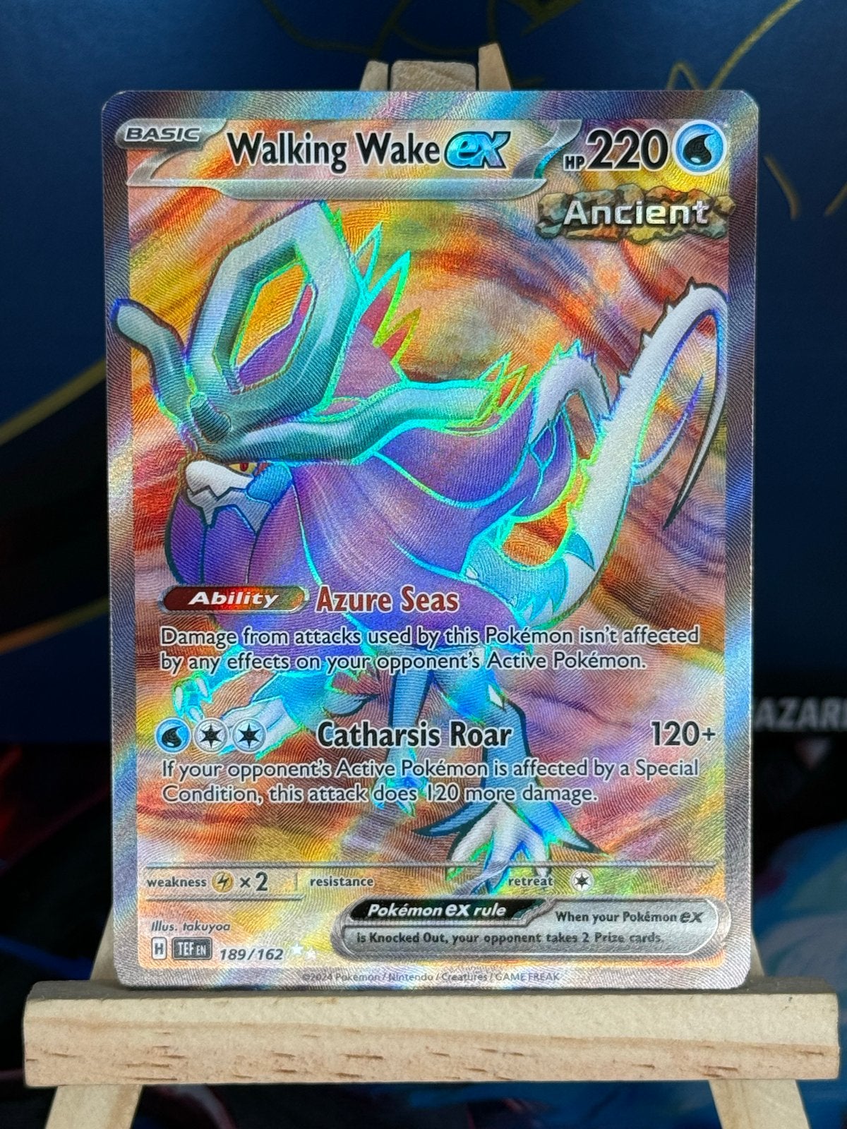 Walking Wake ex #189 | Pokemon Temporal Forces, Ophalen of Verzenden, Zo goed als nieuw, Losse kaart, Foil