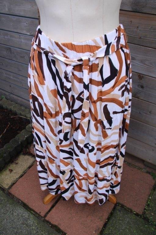 Rok creme/ bruin/ zwart Caroline Biss mt 38 Vaste prijs, Maat 38/40 (M), Bruin, Ophalen of Verzenden, Zo goed als nieuw