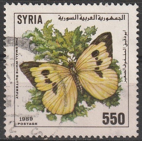 5055. Syria 1760 gest. Vlinder, Ophalen of Verzenden, Gestempeld, Midden-Oosten