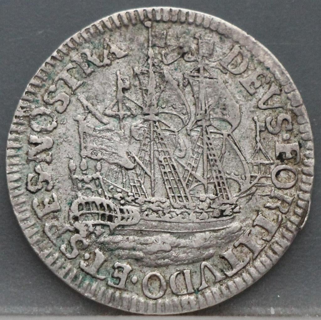6 stuiver 1677 “Scheepjesschelling” Enkhuizen – schaars, Postzegels en Munten, Munten | Nederland, Vóór koninkrijk, Verzenden