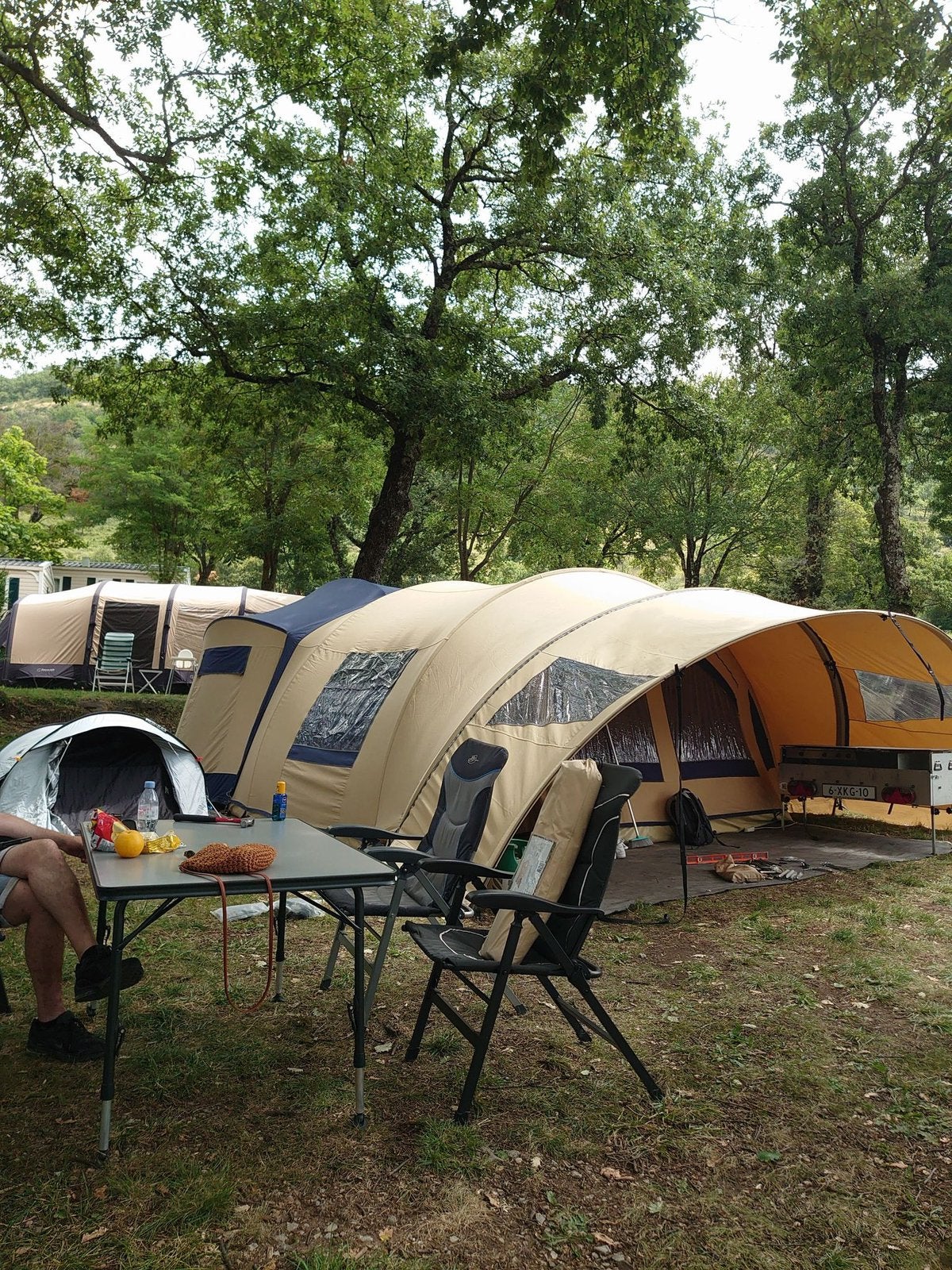 Cabanon Columbia, Caravans en Kamperen, Vouwwagens, Ophalen, Beige, Cabanon, Aanwezig