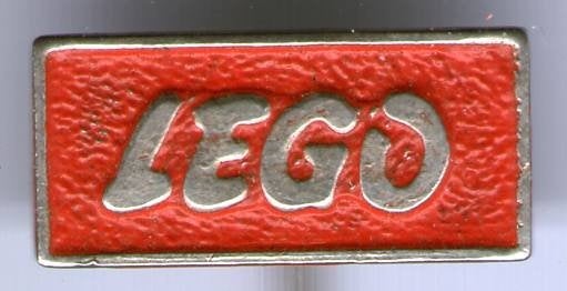 LEGO rood op zilverkleurig bouwblokken speldje ( W_334), Ophalen of Verzenden, Nieuw, Merk, Speldje of Pin