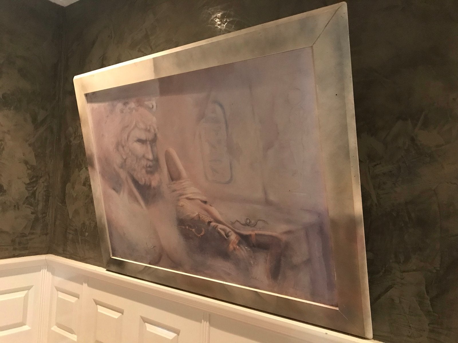 Olieverfschilderij John Roks '97 - Mythologisch tafereel, Doek, Portret of Personen, Realistisch, Ophalen of Verzenden